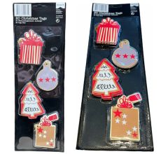 Kerst Dubbele Naamlabels met koord - 20 stuks