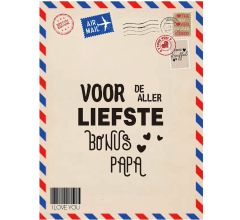 Post Deken - Sprei - Wikkeldoek- Plaid - voor vader - Vaderdag - bankdeken - cadeau - knuffeldeken 