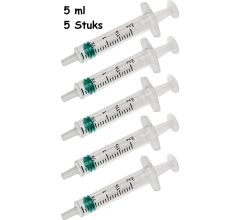 Injectiespuit / doseerspuit / spuit zonder naald en met maataanduiding - 2 ml - 5 stuks
