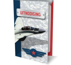 Vliegtuigen American Collection - 6 Dubbele Uitnodigingen Met Envelop – Ik Geef Een Feest