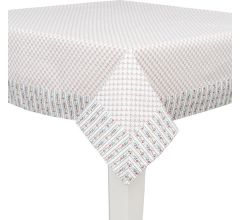 Clayre & Eef- PLT15 - Tafelkleed - 150x150cm - Wit, Rood - 100% Katoen