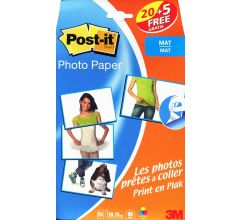 Post-It Fotopapier Sticky 10x15cm (20 vel + 5 gratis) mat