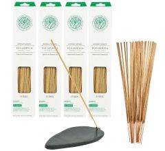 Wierook Aromatherapy Eucalyptus 100 stokjes incl. Speksteen Wierookhouder