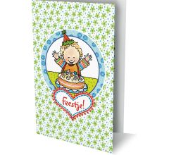 Pauline Oud - 6 Dubbele Uitnodigingen Met Envelop - Feestje