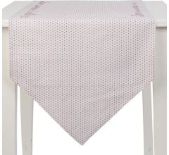 Clayre & Eef - katoenen - Tafelloper - My Lovely Home - rood - 50 x 160 cm