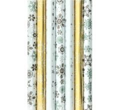 Holografische cadeaupapier - kerstpapier inpakpapier voor kerst - 200 x 70 cm - 7 rollen