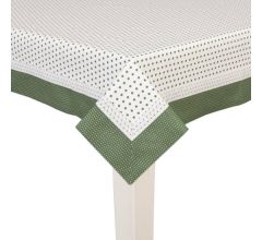 Clayre &amp; Eef Katoenen 130 x 180 Tafelkleed groen - DOT03GR