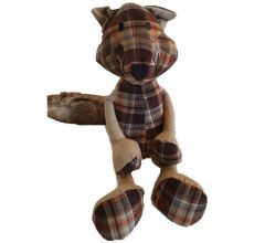 Deurstopper Vos Bruin/beige met lange pluche staart