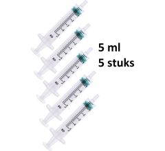 Injectiespuit / doseerspuit / spuit zonder naald en met maataanduiding - 5 ml - 5 stuks