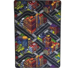 Speelkleed - Verkeerskleed - speeltapijt - Stratentapijt - Smart City 100 x 150 cm - Design 13