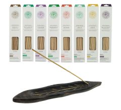 Assortiment 200 stuks etherische incense wierookstokjes 8 heerlijke geuren - 8 x 25 stuks - incl. h