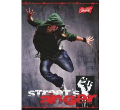 Street Dance kleine schriften met lijntjes voor jongens - A5 - 3 stuks