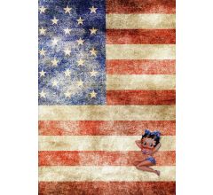 Betty Boop USA schriften A4 - ruit 10 mm - 2 stuks