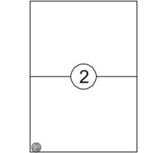 Benza Zelfklevende Etiketten op A4 Vel - 210 x 148 mm - 2 stickers per vel - 500 vel