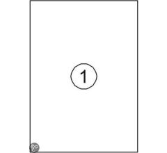 Benza Zelfklevende Etiketten op A4 Vel - 210 x 297 mm - 1 sticker per vel - 500 vel