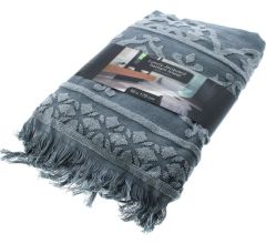 Luxe Jacquard Hamamdoek - Fouta - - Hammamdoek - 100% Katoen - 90 x 170 cm - Grijs