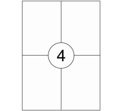 Benza Zelfklevende Etiketten op A4 Vel - 105 x 148 mm - 4 Stickers per vel - 10 vel