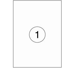 Benza Zelfklevende Etiketten op A4 Vel - 210 x 297 mm - 1 sticker per vel - 10 vel