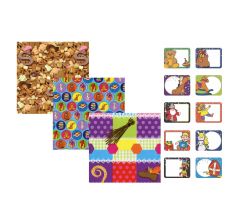 Assortiment 1 Sinterklaaspapier Cadeaupapier Inpakpapier Extra lang en breed - 300 x 100 cm - 3 rol