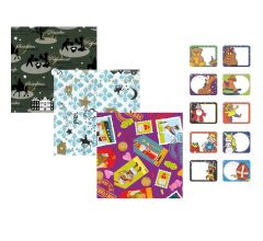 Assortiment 2 Sinterklaaspapier Cadeaupapier Inpakpapier Extra lang en breed - 300 x 100 cm - 3 rol