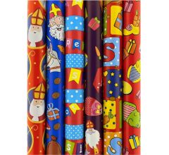 12 rollen XXL Sinterklaas cadeaupapier inpakpapier - 3 meter x 70 cm