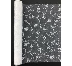 Decoratieve organza Bloemen 30x300 cm - 2 Rollen 