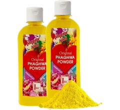 Holi Poeder - Festival Kleurenpoeder - Phaghwa Powder - In Spuitfles - Geel - 2 Stuks