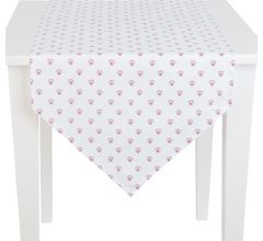 Clayre & Eef - Tafelloper - Kruissteek - Rood - 50 x 160 cm