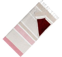 Hamamdoek Dubbelzijdige Kikoydoek &amp; Badstof - Trendy Hammamdoek - 100% Katoen - 95 x 175 cm - B