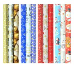 CHRISMAS COMPLETE cadeaupapier - Kerstpapier inpakpapier voor Kerst - 3 meter x 70 cm - 12 rollen