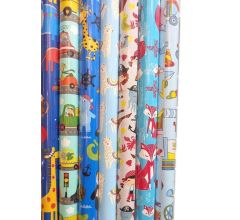 5 rollen Assortiment luxe cadeaupapier - inpakpapier voor kinderen - 200 x 70 cm