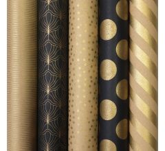 ECO CHIC assortiment 100% Recycled 70 Gr/m2 cadeaupapier inpakpapier - 200 x 70 cm - 50 rollen