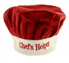 Kerstkoksmuts voor kinderen - rood/wit