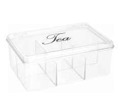 Theedoos Transparant - 6 Vakken