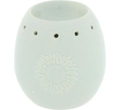 Keramische Oliebrander - Aromabrander Voor Geuroliën Of Waxmelts - Zonnebloem - 11 x 11 x 11 cm - 