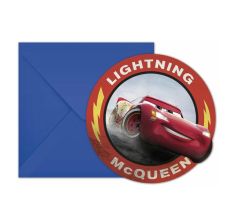 PROCOS - 6 Cars 3 enveloppen en uitnodigingen - Decoratie &gt; Kaarten