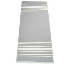 Arowell Hamamdoek - Biologische Katoen / Badstof 2 zijdig - 80x180cm - Naturel &amp; Grijs - Gestre