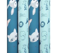 Baby Geboorte Assortiment Babyshower cadeaupapier inpakpapier Jongen - 200 x 70 cm - 4 rollen
