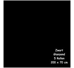 Benza Kaftpapier Schoolboeken - Glanzend Zwart - 200 x 70 cm - 5 rollen