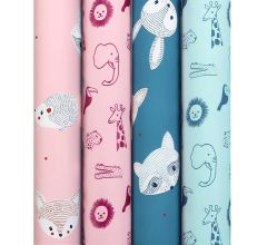 Baby Geboorte Assortiment Babyshower cadeaupapier inpakpapier Jongen & Meisje - 200 x 70 cm - 4 rol