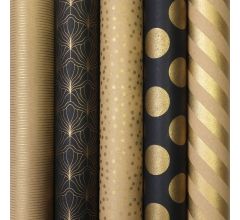 Benza - Berlin - Eco bruin kraft cadeaupapier - 2 meter x 70 cm - 5 Rollen