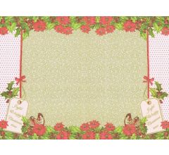 Placemat voor Kerstmis met kerstkrans - 24 stuks