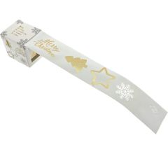 Kerst Naam Labels &amp; Kerst Stickers - Goud &amp; Zilver Folie bedrukt - Box 50 Stuks