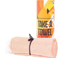 Hamamdoek - Take A Towel - saunadoek - 100x180cm - 100% katoen - pestemal - Oranje