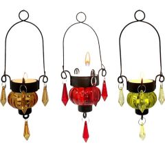 Glashanger - Theelichthouder - Set van 3 - 25 x 12 cm - Éclat