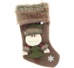 Unique Living | Stocking Vidar 23x46cm brown santa