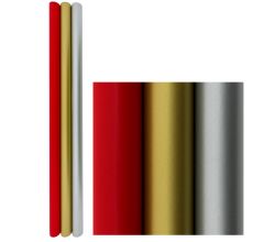 Kerstpapier Cadeaupapier voor Kerst - 80 grams Gecoat Papier - Rood Zilver Goud - 3 meter x 70 cm- 