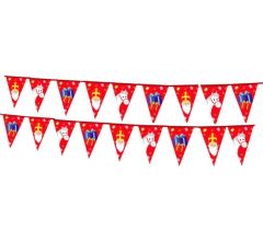 Vlaggenlijn Sinterklaas - Sint &amp; Piet - 6 meter - 12 Stuks