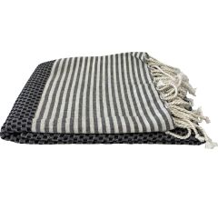 Hamamdoek - Take A Towel - fouta - 90x170 cm - 100% katoen - pestemal - Zwart