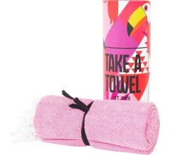 Hamamdoek - Take A Towel - saunadoek - 100x180cm - 100% katoen - pestemal - Roze